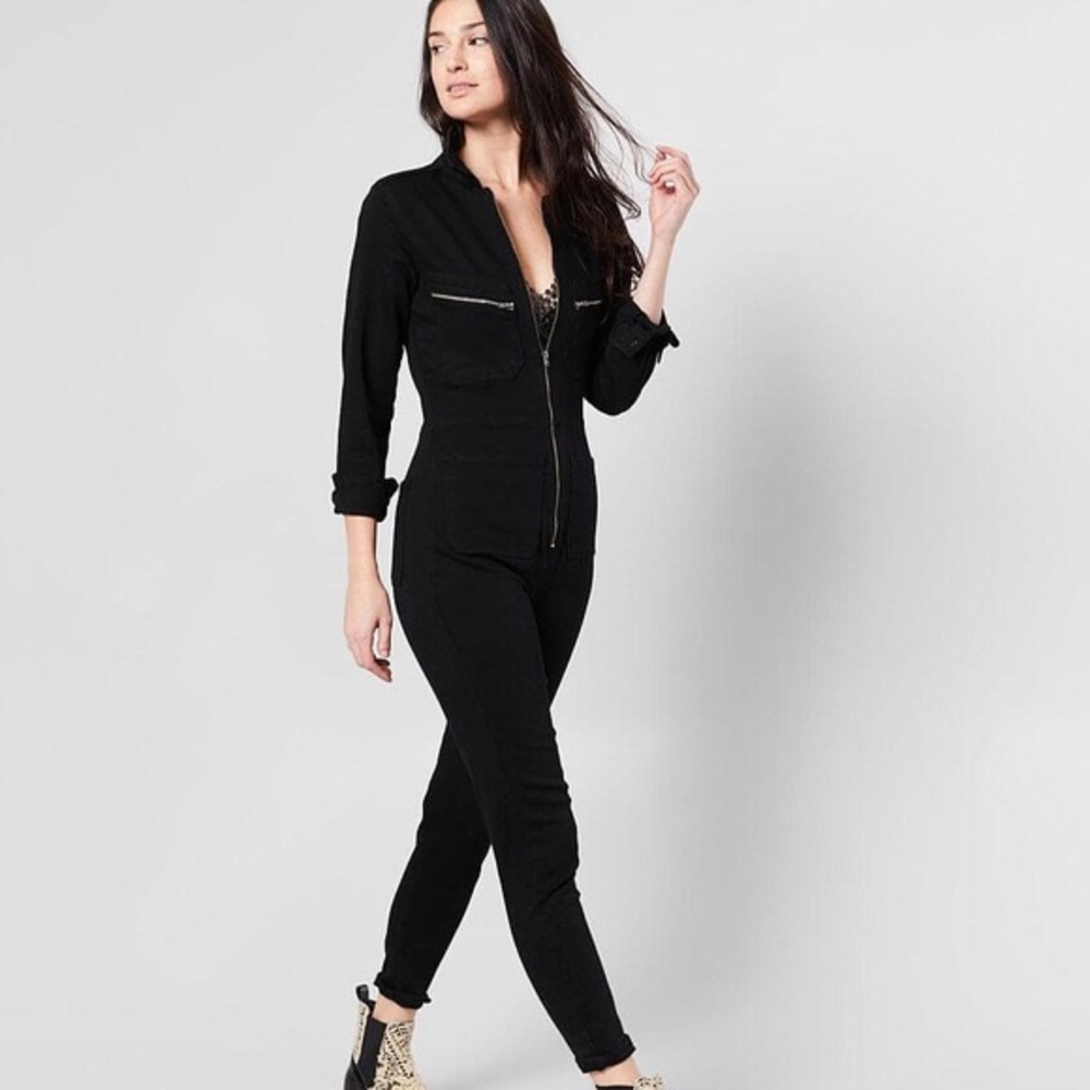 Black Free People Lennox Jumpsuit. Worn Once. Size X-Small.